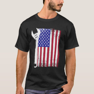 T-shirt Opérateur de machine CNC patriotique américain Dra