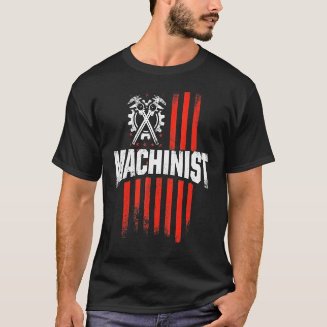 T-shirt Opérateur de machine-outil d'usinage 13 (Devant)
