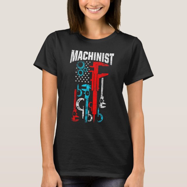 T-shirt Opérateur de machine-outil d'usinage 53 (Devant)