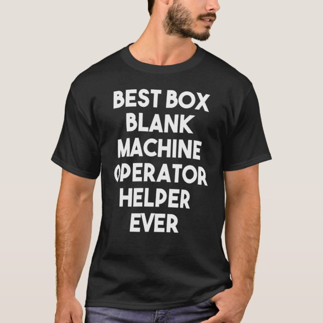 T-shirt Opérateur de machine vierge de la meilleure boîte (Devant)