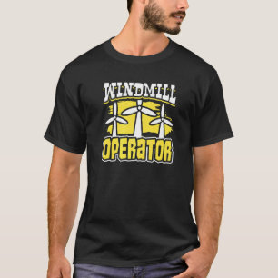 T-shirt Opérateur De Moulin À Vent Et Turbine Verticale De