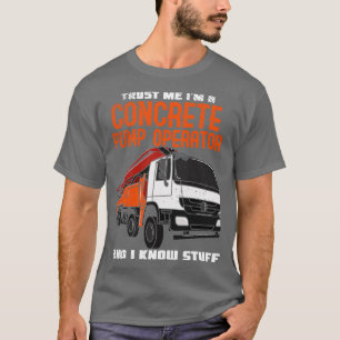 T-shirt Opérateur de pompe en béton de travail