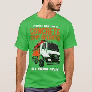 T-shirt Opérateur de pompe en béton de travail