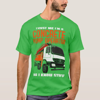 T-shirt Opérateur de pompe en béton de travail