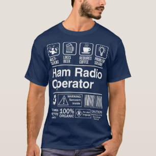 T-shirt Opérateur de radio jambon Étiquette de produit Drô