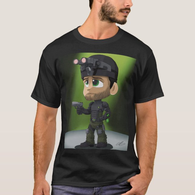 T-shirt Opérateur de Stealth Chibi Night‑Ops  (Devant)