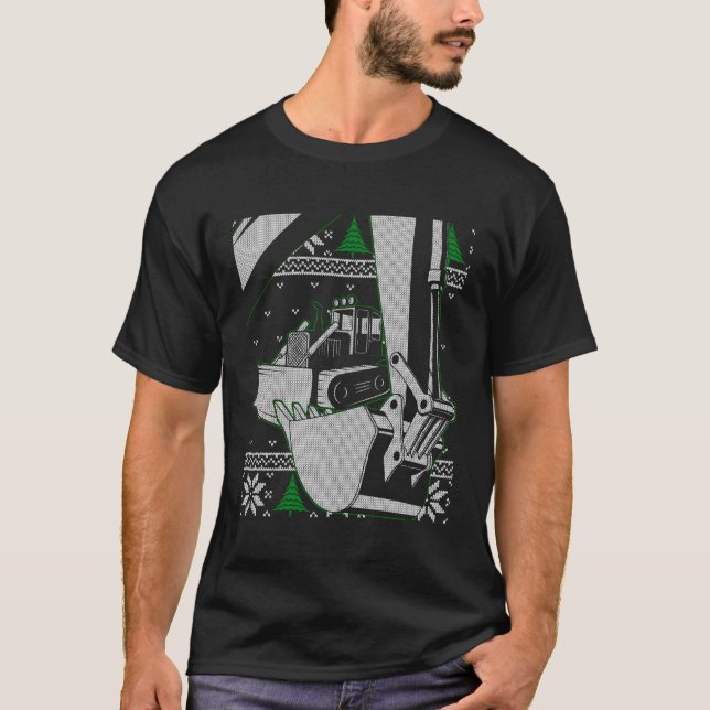 T-shirt Opérateur d'équipement lourd Constructi de Noël mo (Devant)