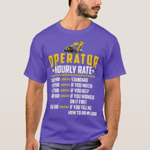 T-shirt Opérateur d'équipement lourd Taux horaire Main-d