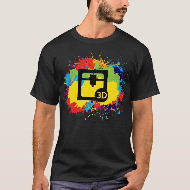 T-shirt Opérateur d'imprimante d'impression numérique 3d (Devant)