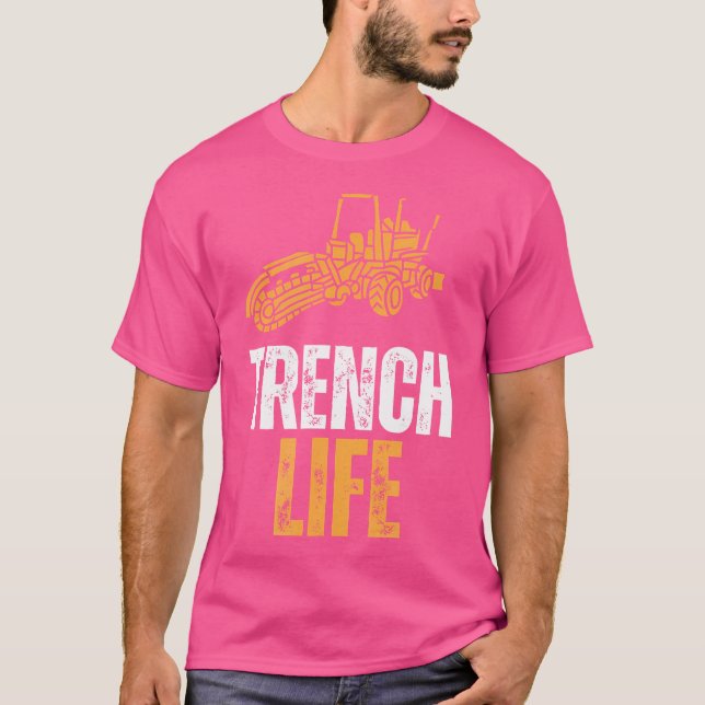 T-shirt Opérateur du trancher Chemise Construction Excavat (Devant)