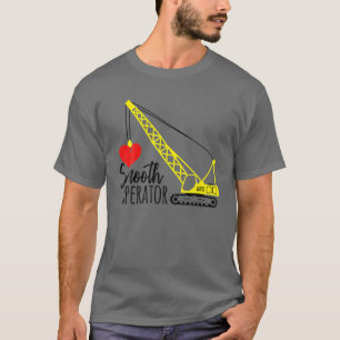 T-shirt Opérateur lisse Tracteur Construction Coeur Bulldo