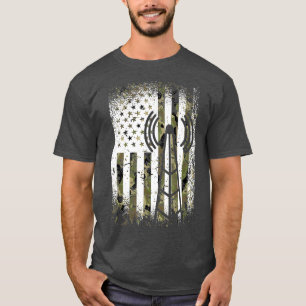 T-shirt Opérateur radio amateur Vétérinaire du drapeau amé