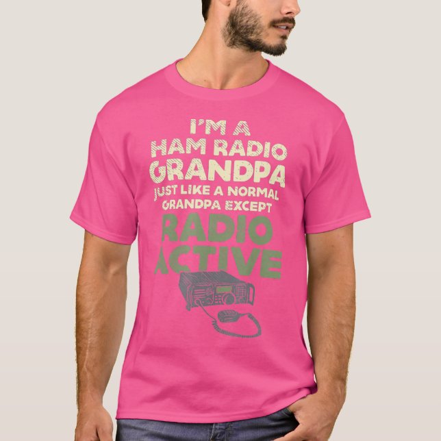 T-shirt Opérateur radio de jambon à la retraite et éclaira (Devant)