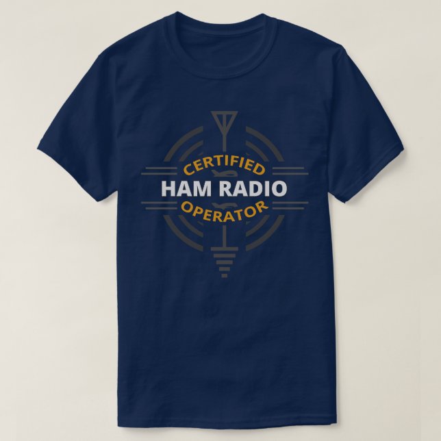 T-shirt Opérateur radio de jambon certifié (Design devant)