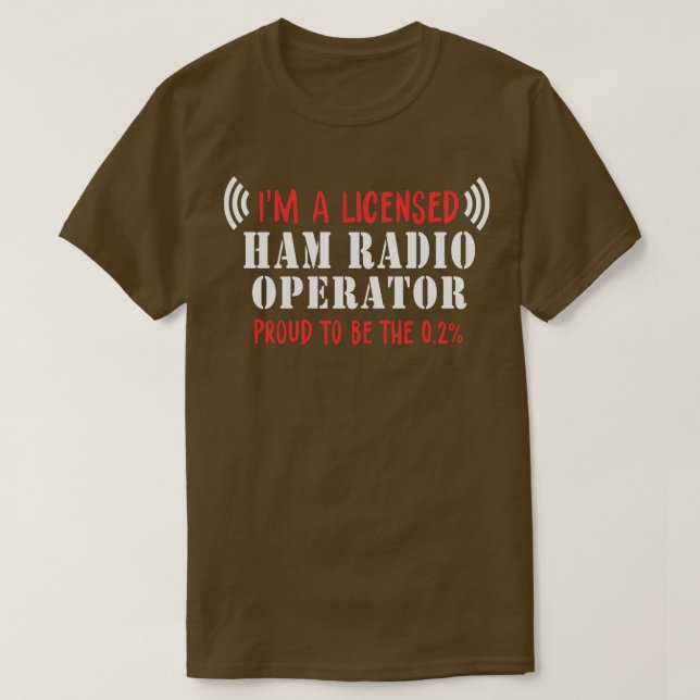 T-shirt Opérateur radio de jambon fier (Design devant)