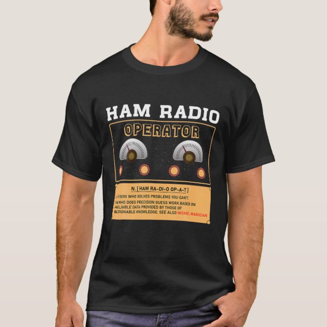 T-shirt Opérateur Radio De Jambon Une Personne Qui Résout  (Devant)