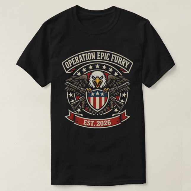 T-shirt Opération Epic Fury – Style Militaire Tactique (Design devant)