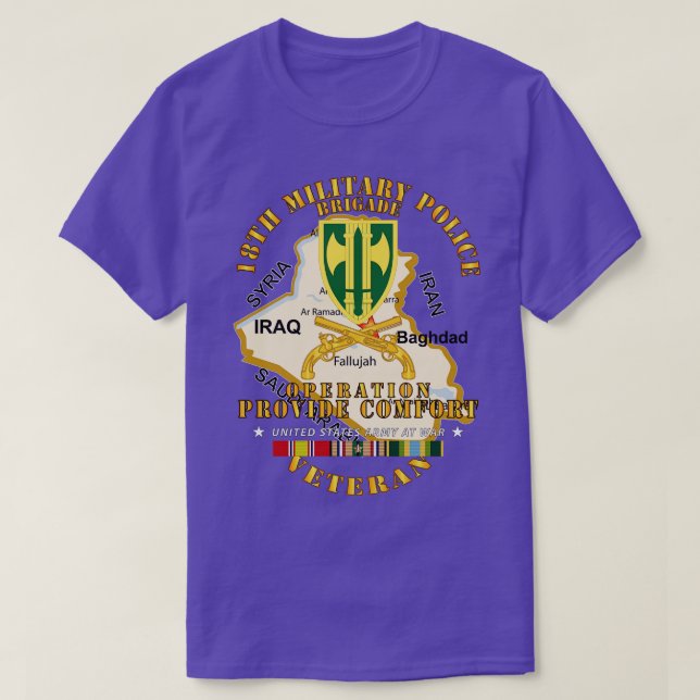 T-shirt Opération Fournir le confort 18e brigade PM avec C (Design devant)