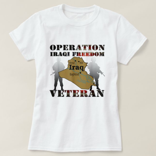 T-shirt Opération Iraqi Freedom OIF Vétérinaire combat le  (Design devant)