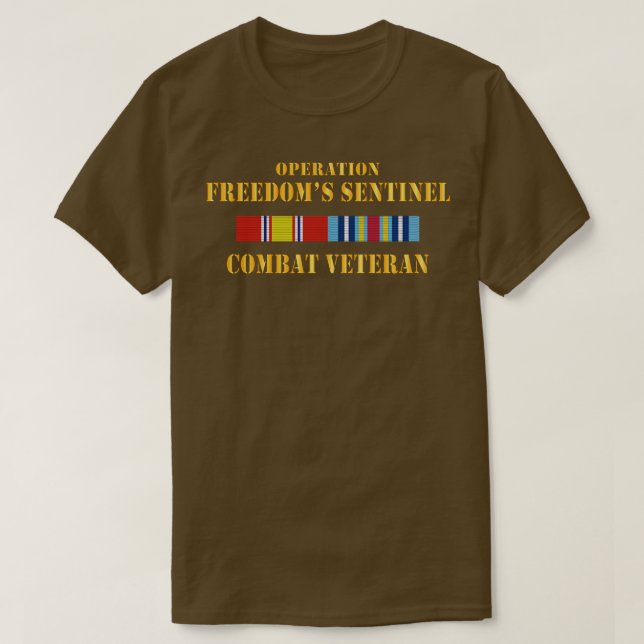 T-shirt Opération Liberté Sentinel OFS SVC Bar Combat Vet (Design devant)
