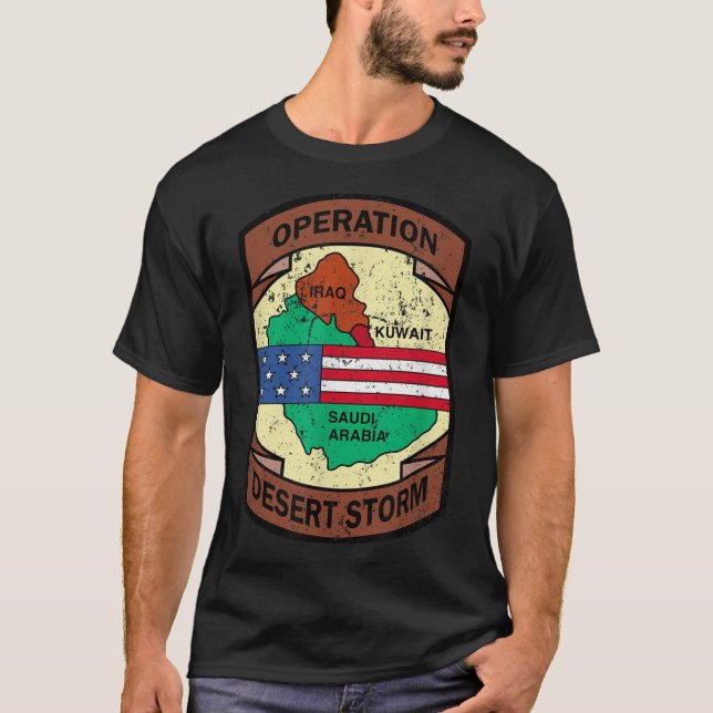 T-shirt Opération militaire de la guerre du Golfe Tempête  (Devant)