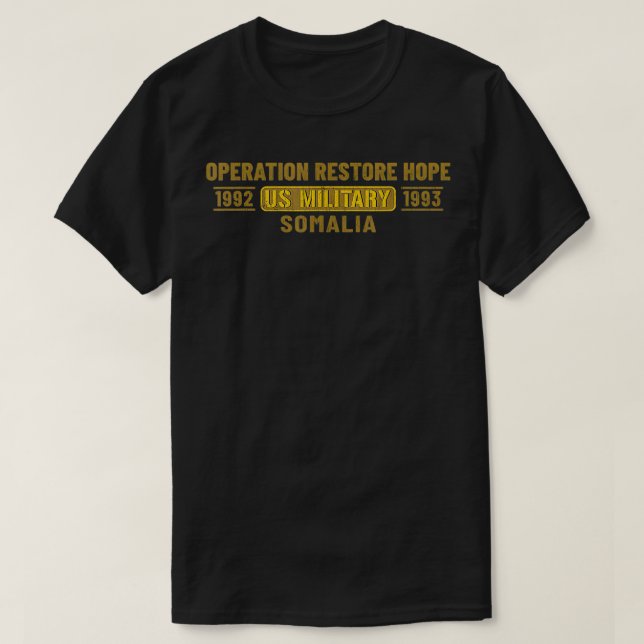 T-shirt Opération Restaurer l'espoir Vétérinaire Somalie V (Design devant)