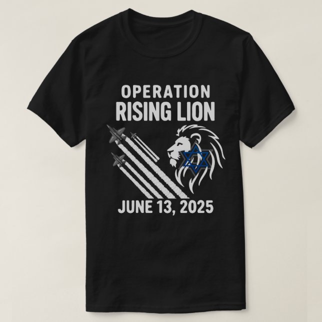 T-shirt Opération Rising Lion 2025 | Militaire Israël-Iran (Design devant)
