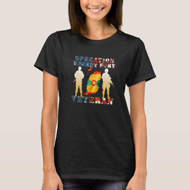 T-shirt Opération Urgent Fury Vétéran de combat Grenade (Devant)