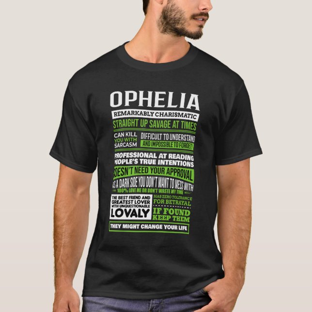 T-shirt Ophelia Fille Nom Définition (Devant)