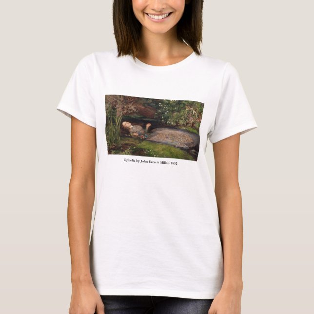 T-shirt Ophélie par John Everett Millais (Devant)