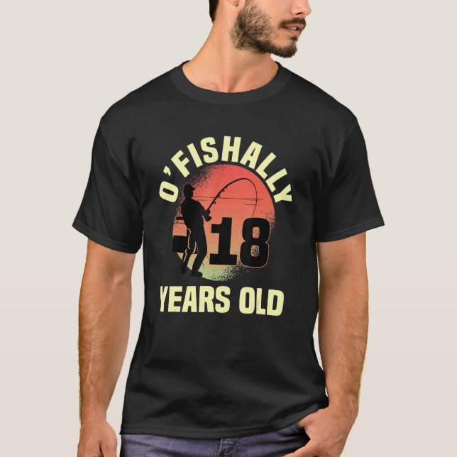 T-shirt O'poisson 18 ans Ans Biirthday Anniversaire de fêt (Devant)