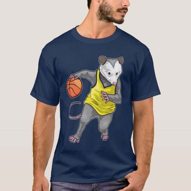 T-shirt Opossum Basketball player Basketball Sports (Devant)