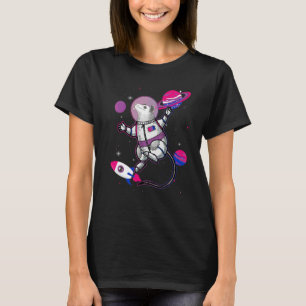 T-shirt Opossum Dans L'espace Drapeau Bisexuel Fierté De L