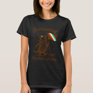 T-shirt Opossum de la fierté handicapé criant pour l'émeut