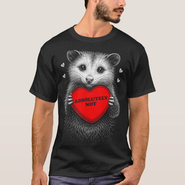 T-shirt Opossum Drôle Absolument Pas Anti (Devant)