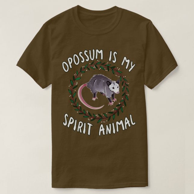 T-shirt Opossum Est Mon Esprit Animal (Design devant)