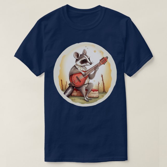 T-shirt Opossum jouant au banjo 1 (Design devant)