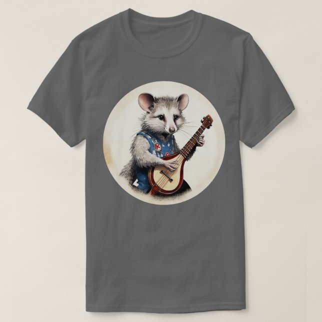 T-shirt Opossum jouant au banjo 2 (Design devant)