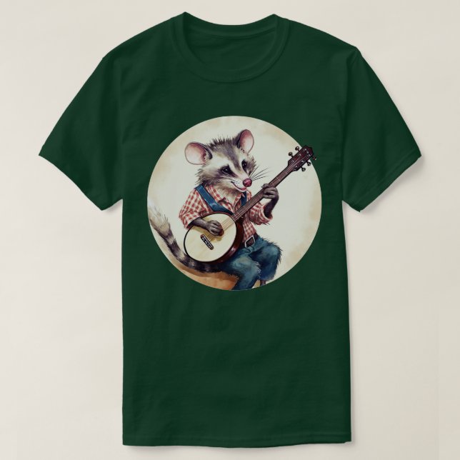 T-shirt Opossum jouant au banjo 3 (Design devant)