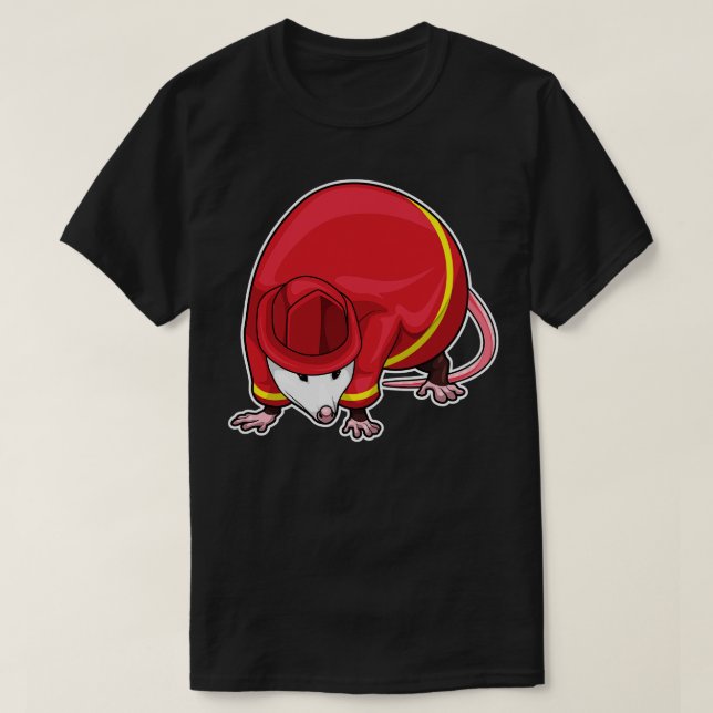 T-shirt Opossum pompier service d'incendie (Design devant)