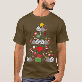 T-shirt Opossum Possum Arbre de Noël Ornament Arbre drôle