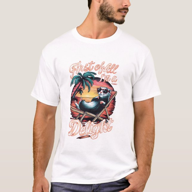 T-shirt Opossum Possum First Of All I Am (Devant)