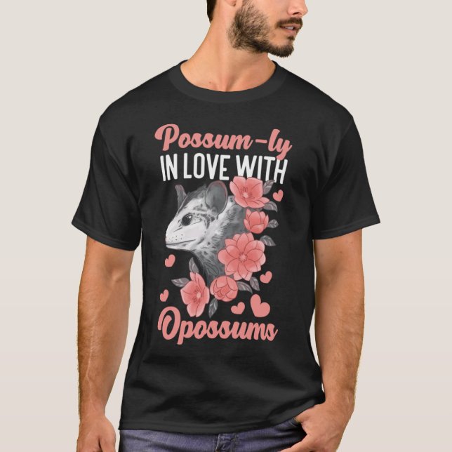 T-shirt Opossum Possum ly In Love With Opossum (Devant)