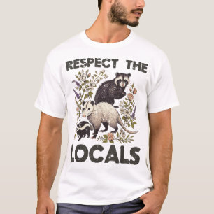 T-shirt Opossum Respect Locaux Raccoon Skunk Possum Hommes
