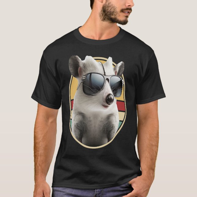 T-shirt Opossum Retro Outfit Cool Animal Manger Trash Poss (Devant)