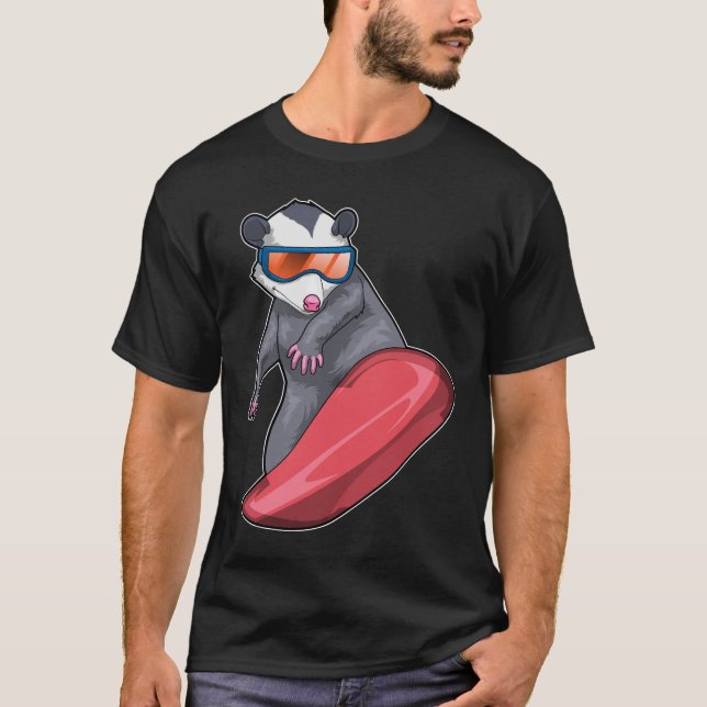 T-shirt Opossum Snowboard Sports d'hiver (Devant)