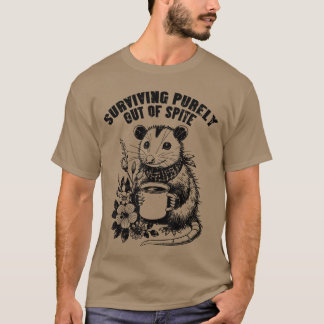 T-shirt Opossum survivant par dépit humour drôle de possum