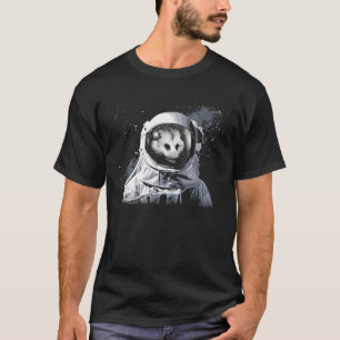 T-shirt Opossum Tee - shirts Possum Astronaut Espace
