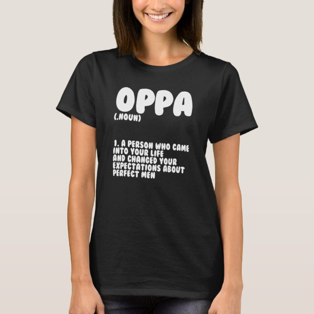 T-shirt Oppa Definition Saranghae Kdrama Fans (Devant)