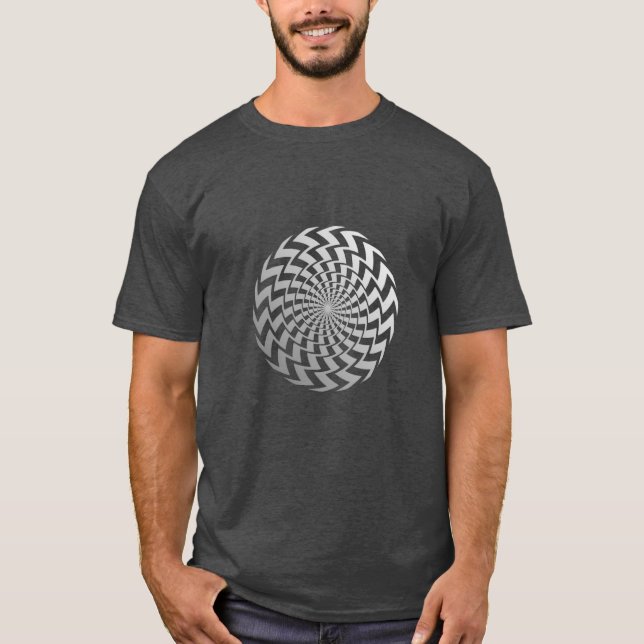 T-shirt Optical illusion spirales (Devant)